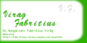 virag fabritius business card